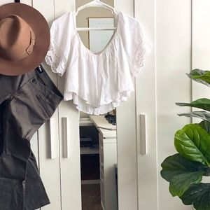 ALYA • Boho • Off the Shoulders • White • Crop Top